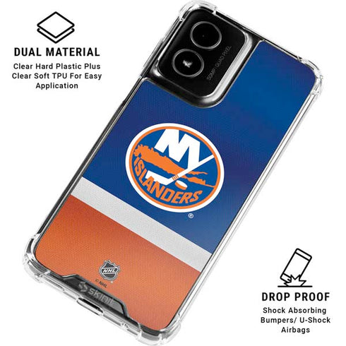NHL New York Islanders Jersey Moto G Power 5G (2024) Clear Case