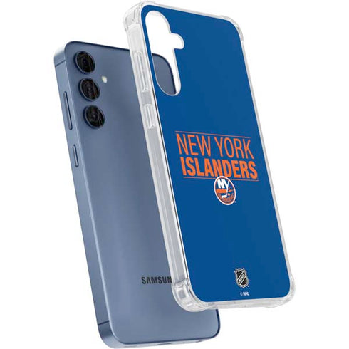 NHL New York Islanders Lineup Galaxy A55 5G Clear Case