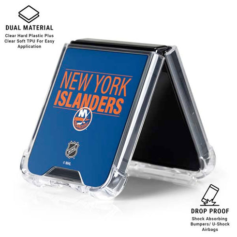 NHL New York Islanders Lineup Galaxy Z Flip6 Clear Case