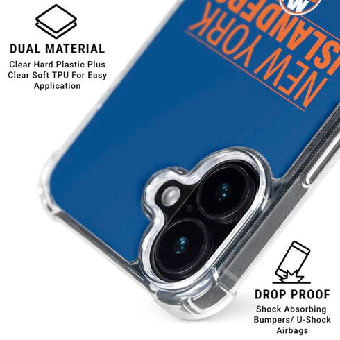 NHL New York Islanders Lineup iPhone 16 Plus Clear Case
