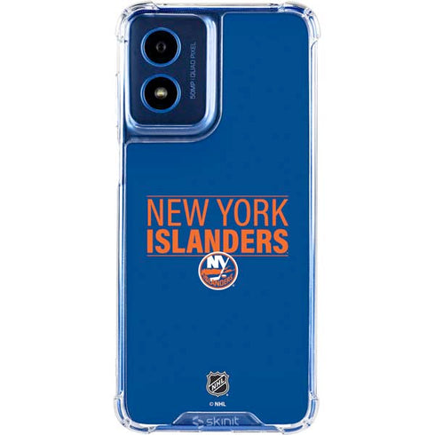 NHL New York Islanders Lineup Moto G 5G (2024) Clear Case