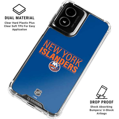 NHL New York Islanders Lineup Moto G Power 5G (2024) Clear Case