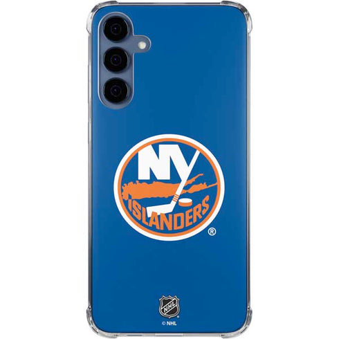NHL New York Islanders Solid Background Galaxy A35 5G Clear Case