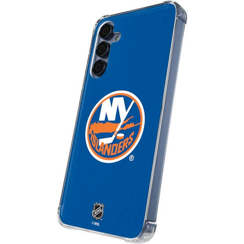 NHL New York Islanders Solid Background Galaxy A55 5G Clear Case