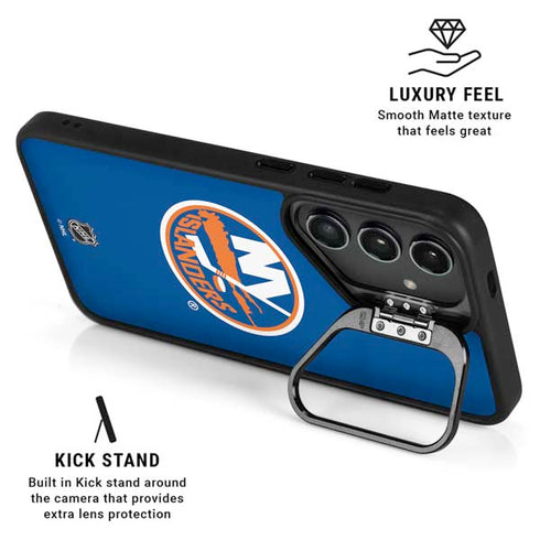 NHL New York Islanders Solid Background Galaxy S25 Kickstand Case