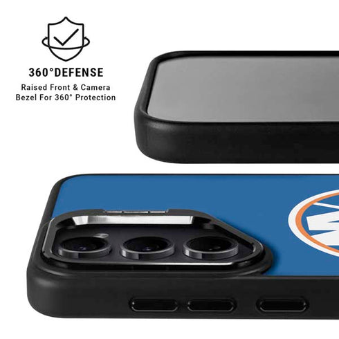 NHL New York Islanders Solid Background Galaxy S25 Kickstand Case
