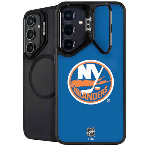 NHL New York Islanders Solid Background Galaxy S24 Plus Kickstand Case
