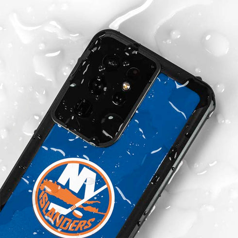 NHL New York Islanders Solid Background Galaxy S24 Ultra Waterproof Case