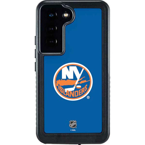 NHL New York Islanders Solid Background Galaxy S24 Waterproof Case