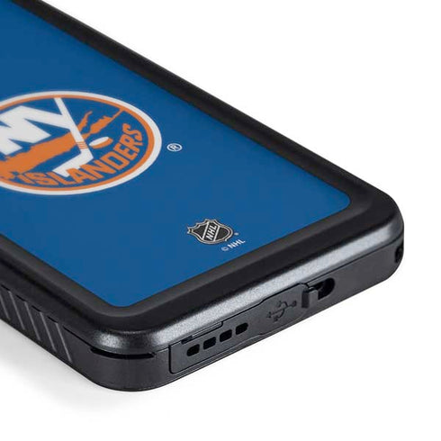 NHL New York Islanders Solid Background Galaxy S24 Waterproof Case