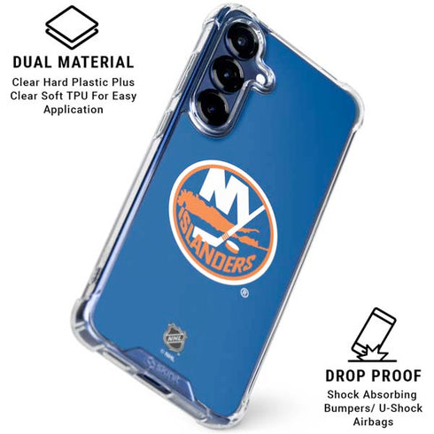 NHL New York Islanders Solid Background Galaxy S25 Plus Clear Case