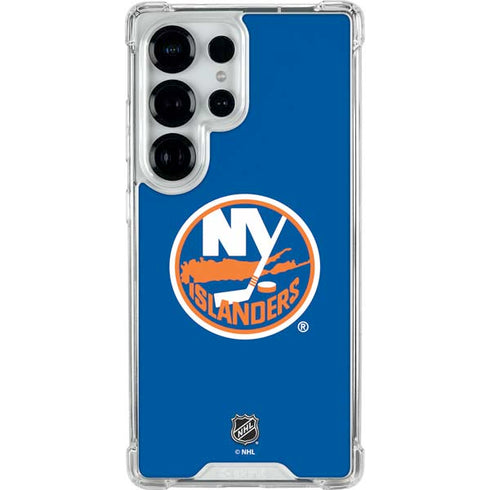 NHL New York Islanders Solid Background Galaxy S25 Ultra Clear Case