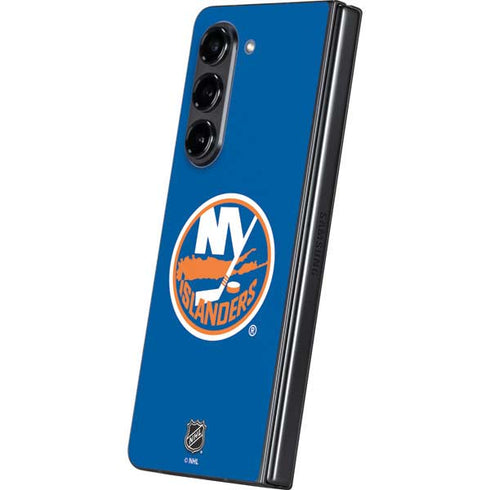 NHL New York Islanders Solid Background Galaxy Z Fold5 5G Skin