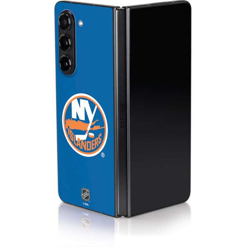 NHL New York Islanders Solid Background Galaxy Z Fold5 5G Skin