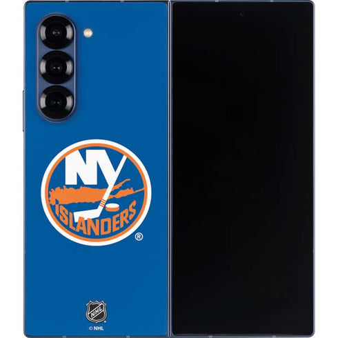 NHL New York Islanders Solid Background Galaxy Z Fold6 Skin