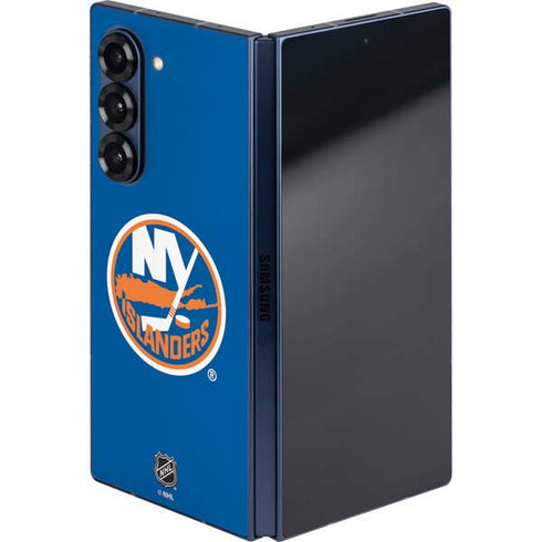 NHL New York Islanders Solid Background Galaxy Z Fold6 Skin