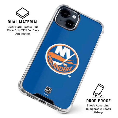 NHL New York Islanders Solid Background iPhone 15 Clear Case