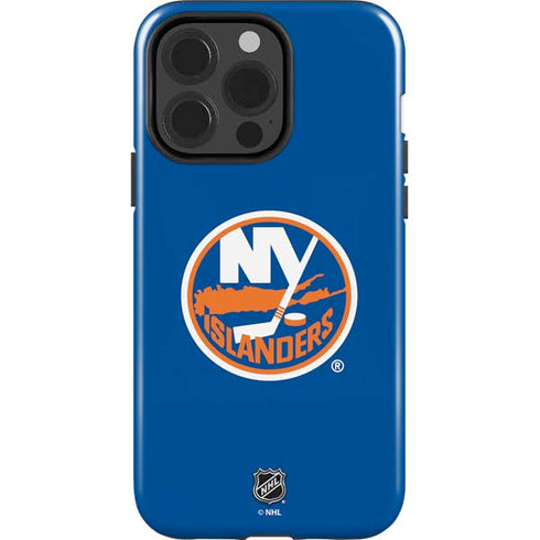 NHL New York Islanders Solid Background iPhone 15 Pro Impact Case