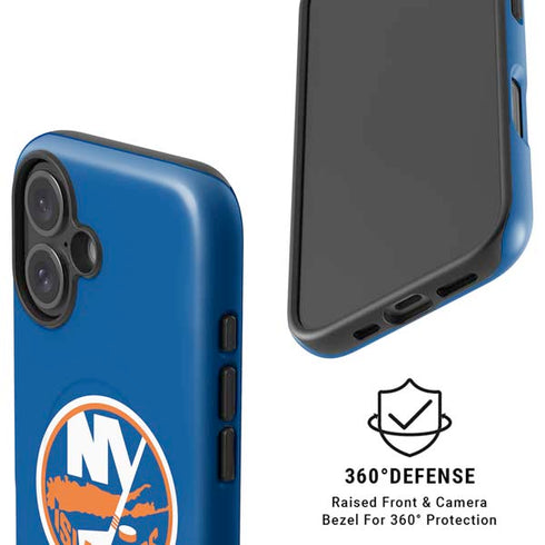 NHL New York Islanders Solid Background iPhone 16 Magsafe Impact Case