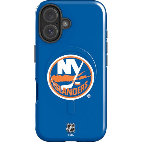 NHL New York Islanders Solid Background iPhone 16 Plus Magsafe Impact Case