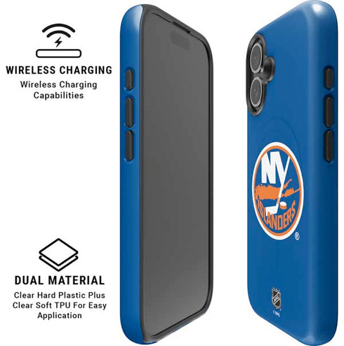 NHL New York Islanders Solid Background iPhone 16 Plus Magsafe Impact Case