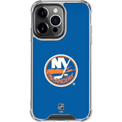 NHL New York Islanders Solid Background iPhone 16 Pro Clear Case