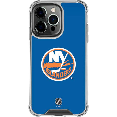 NHL New York Islanders Solid Background iPhone 16 Pro Max Clear Case