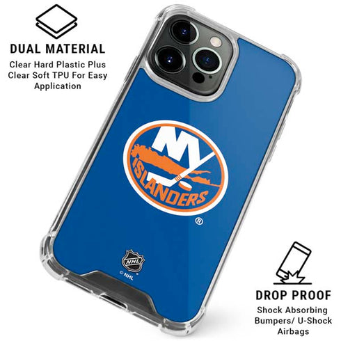 NHL New York Islanders Solid Background iPhone 16 Pro Max Clear Case