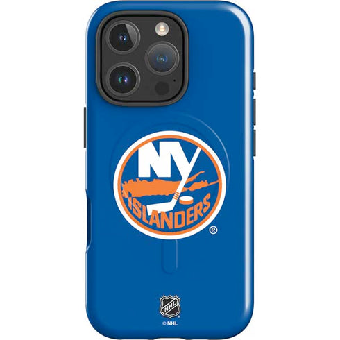 NHL New York Islanders Solid Background iPhone 16 Pro Max Magsafe Impact Case