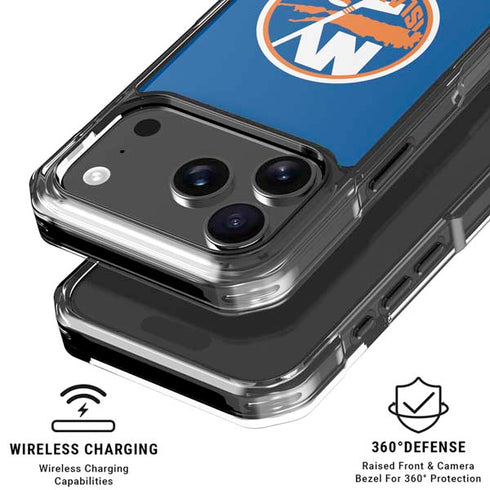 NHL New York Islanders Solid Background iPhone 18 Pro Clear Case