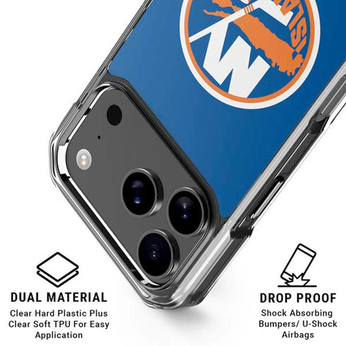NHL New York Islanders Solid Background iPhone 18 Pro Clear Case