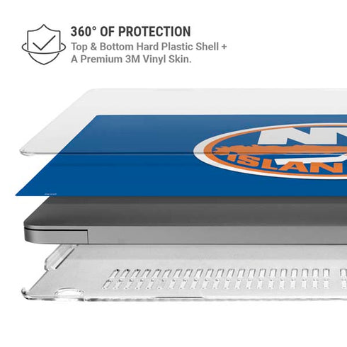 NHL New York Islanders Solid Background MacBook Pro 14in (2021-24) Case plus Skin