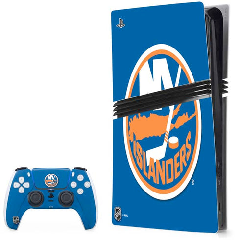 NHL New York Islanders Solid Background PS5 Pro Bundle Skin