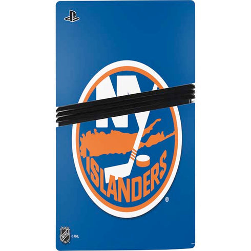 NHL New York Islanders Solid Background PS5 Pro Disk Console Skin