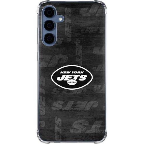 NFL New York Jets Black & White Galaxy A35 5G Clear Case