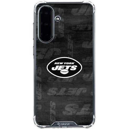NFL New York Jets Black & White Galaxy A36 5G Clear Case