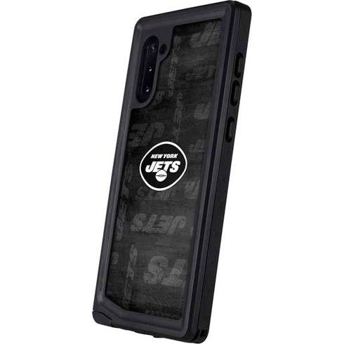 NFL New York Jets Black & White Galaxy Note 10 Waterproof Case