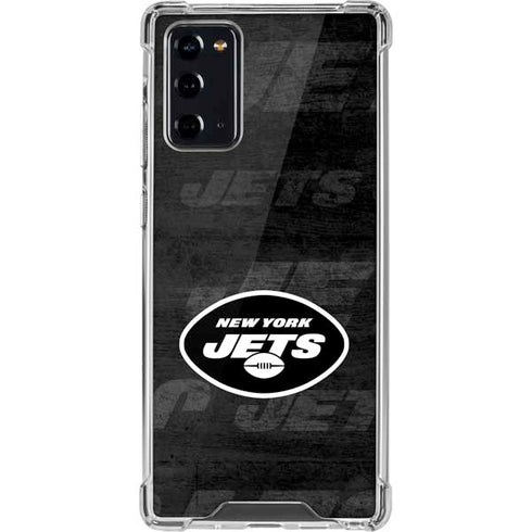 NFL New York Jets Black & White Galaxy Note20 5G Clear Case