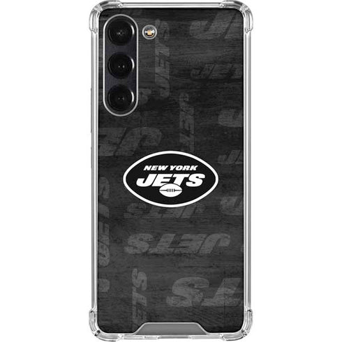 NFL New York Jets Black & White Galaxy S24 FE Clear Case