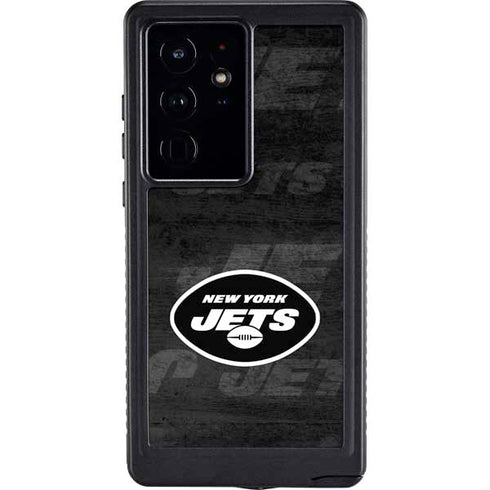 NFL New York Jets Black & White Galaxy S24 Ultra Waterproof Case
