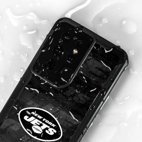 NFL New York Jets Black & White Galaxy S24 Ultra Waterproof Case
