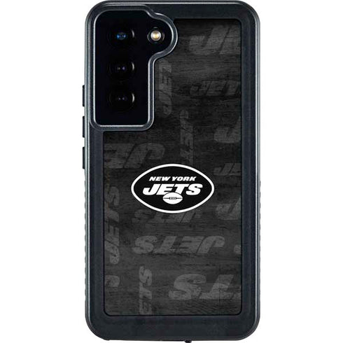 NFL New York Jets Black & White Galaxy S24 Waterproof Case