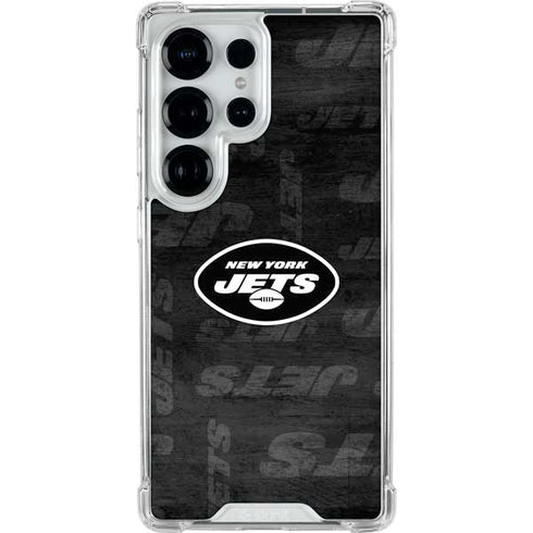 NFL New York Jets Black & White Galaxy S25 Ultra Clear Case
