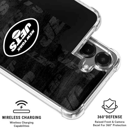 NFL New York Jets Black & White Galaxy S26 Plus Clear Case