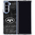 NFL New York Jets Black & White Galaxy Z Fold5 5G Clear Case