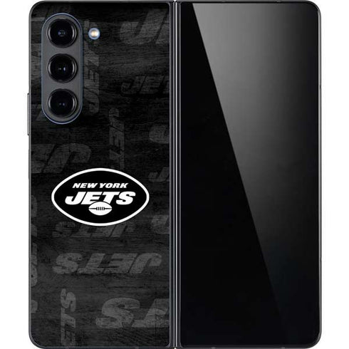 NFL New York Jets Black & White Galaxy Z Fold5 5G Skin