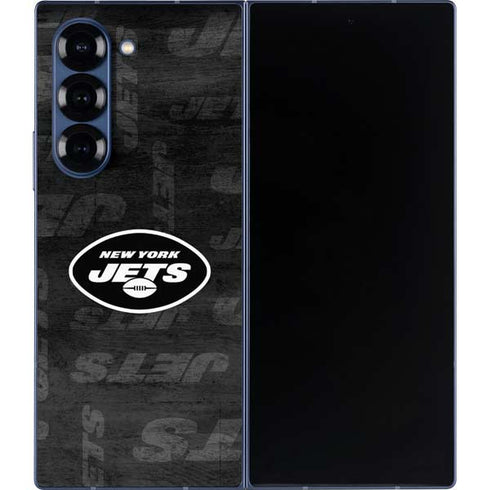 NFL New York Jets Black & White Galaxy Z Fold6 Skin