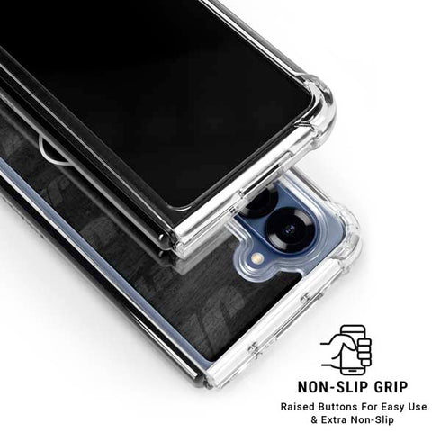 NFL New York Jets Black & White Galaxy Z Fold7 Clear Case