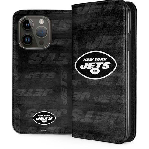 NFL New York Jets Black & White iPhone 15 Pro Folio Case
