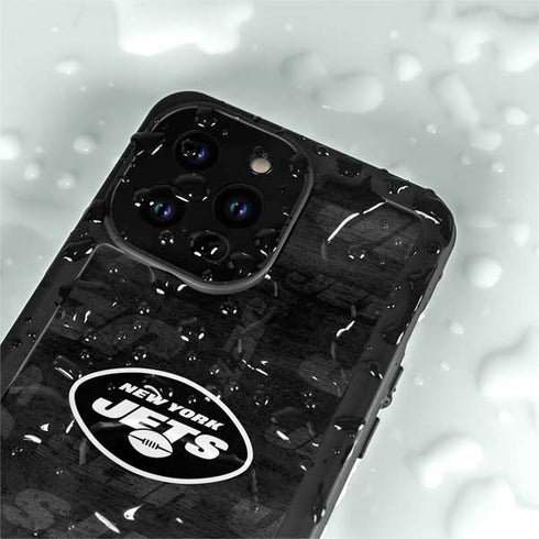 NFL New York Jets Black & White iPhone 15 Pro Waterproof Case